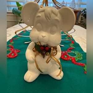 Vintage Flambro Christmas Mouse Figure